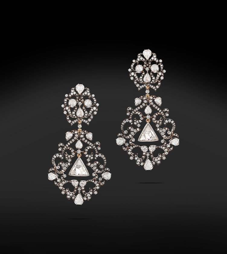 CADRE DE MIROIR DIAMOND EARRINGS